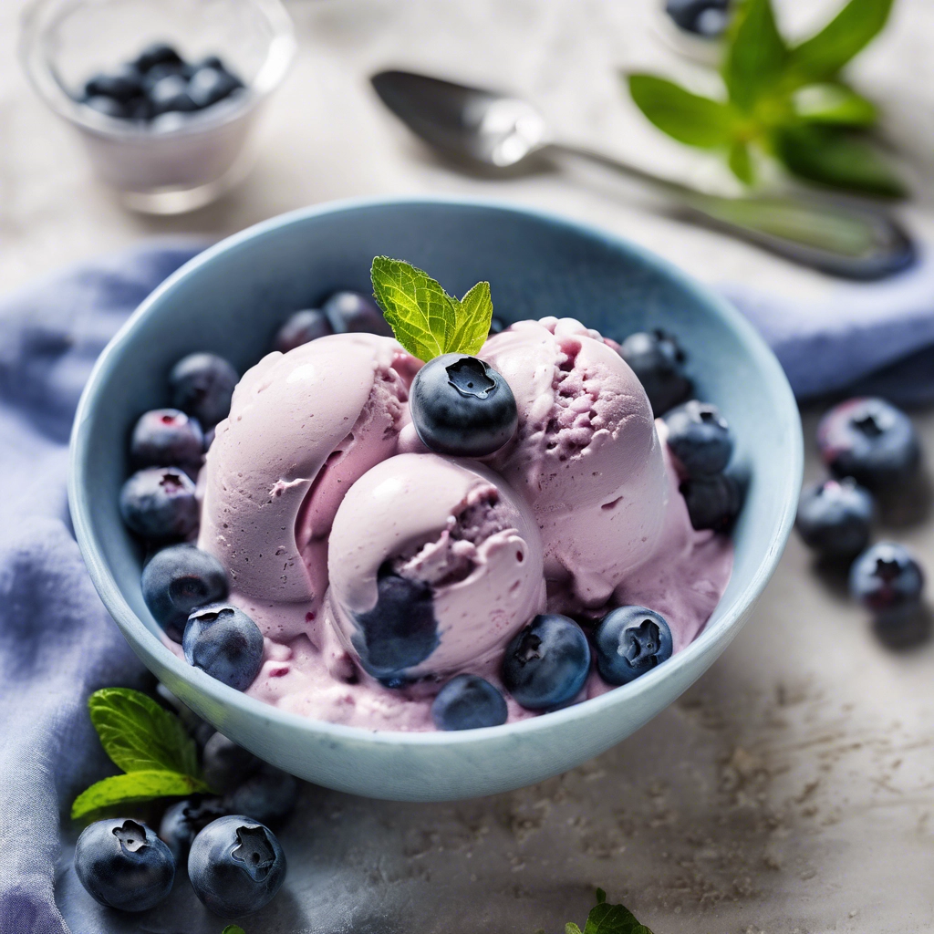Blaubeer-Joghurt-Eis